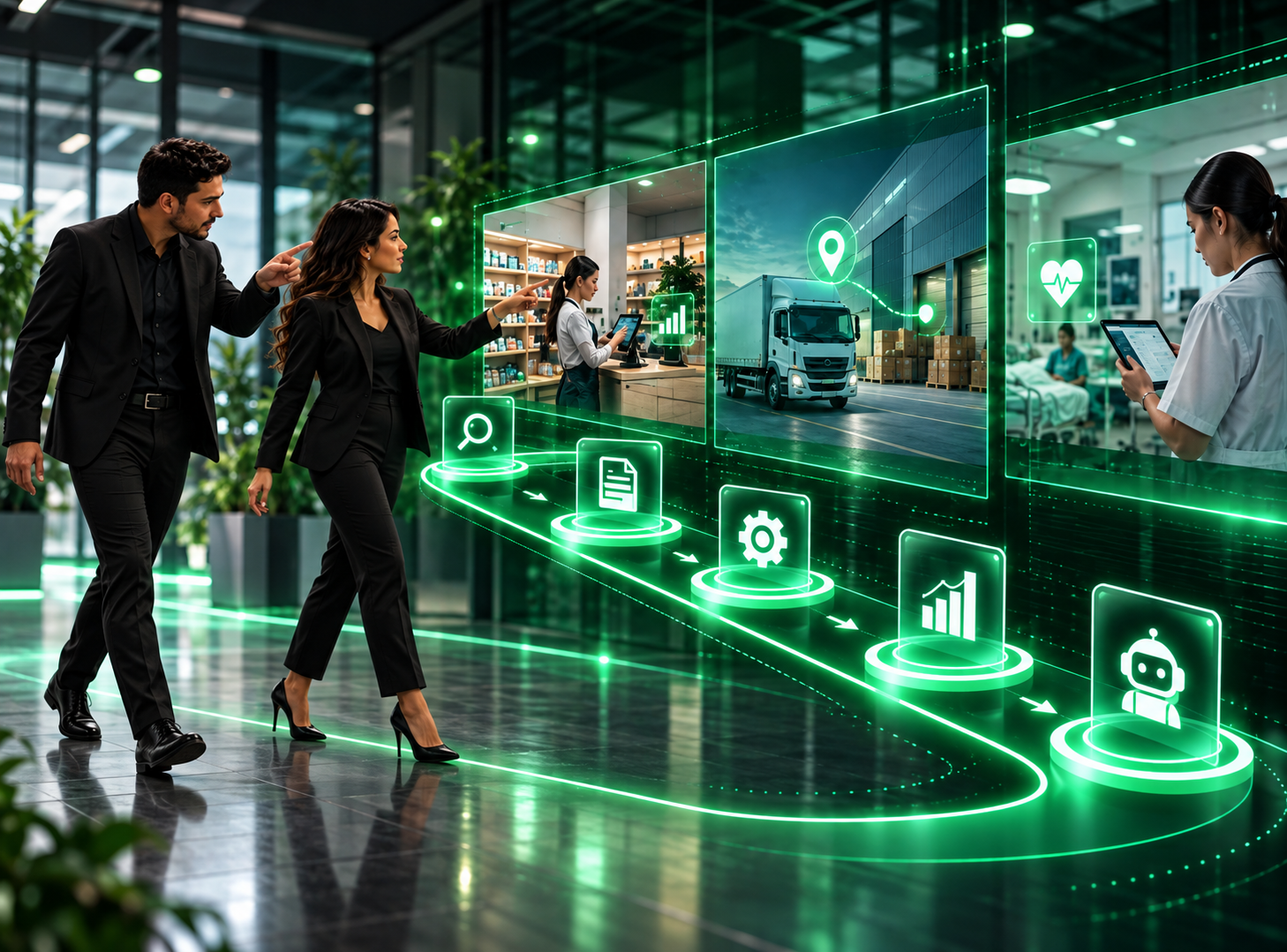 Transformación digital de empresas de retail, logística y salud