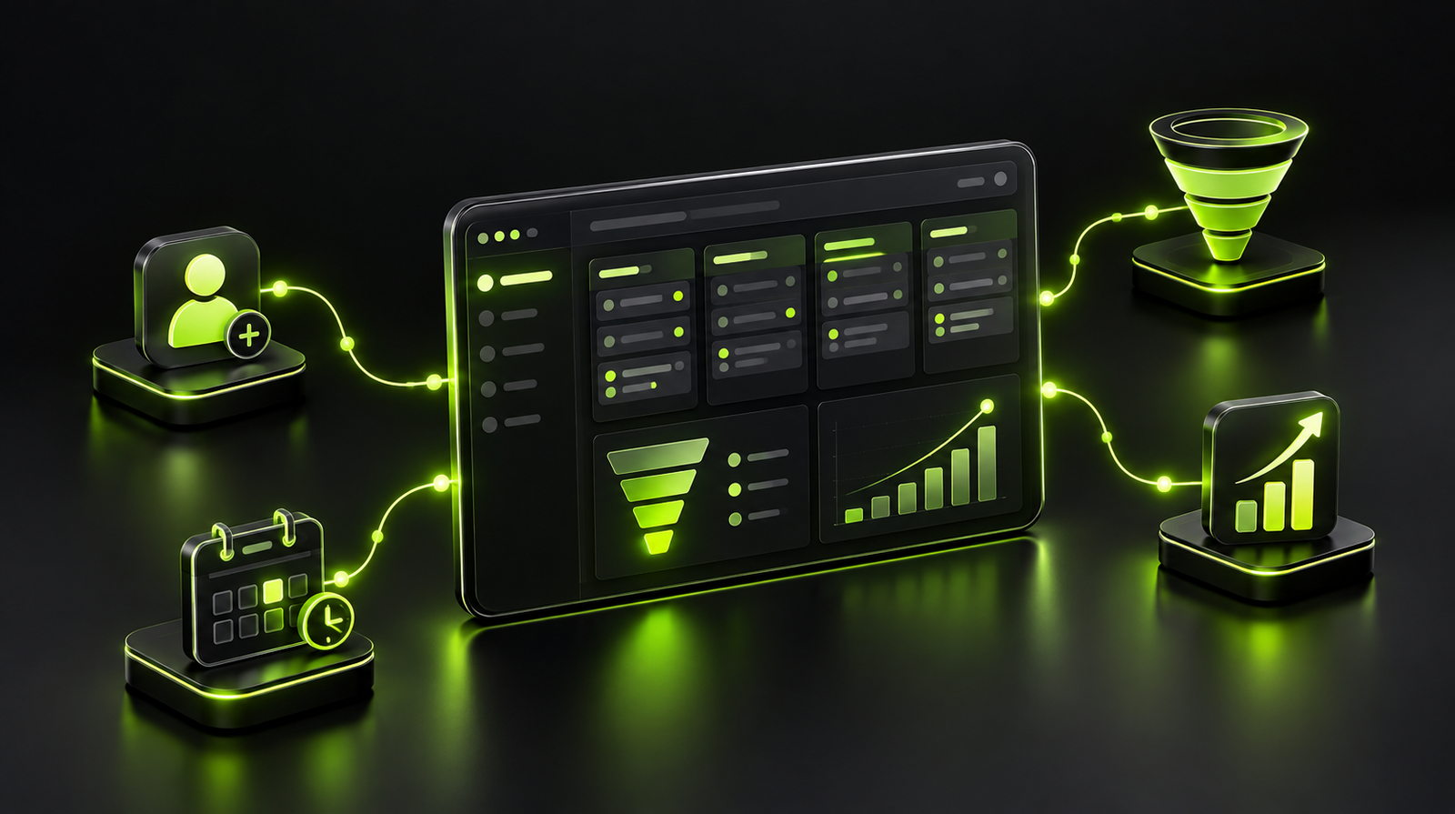 CRM comercial para ventas, embudos y seguimiento de clientes